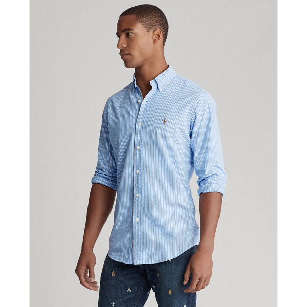 Blue/White Multi Custom Fit Striped Shirt Polo Ralph Lauren 4