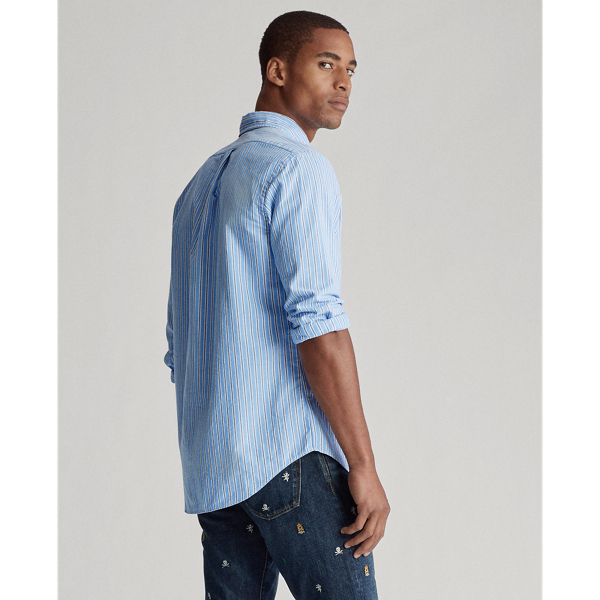 Blue/White Multi Custom Fit Striped Shirt Polo Ralph Lauren 5