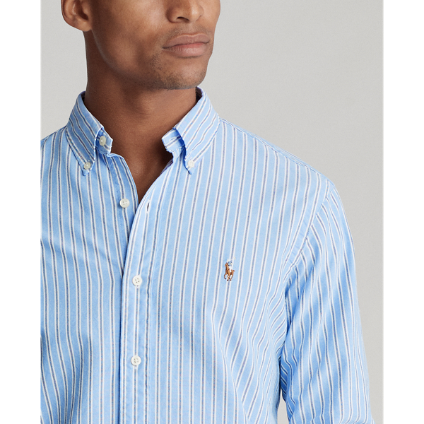 Blue/White Multi Custom Fit Striped Shirt Polo Ralph Lauren 6
