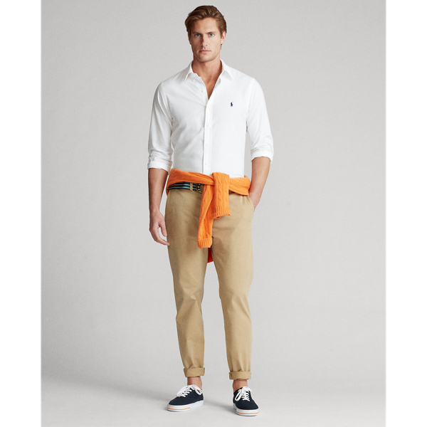 White Slim Fit Brushed Twill Shirt Polo Ralph Lauren 3