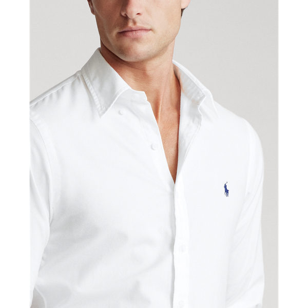 White Slim Fit Brushed Twill Shirt Polo Ralph Lauren 6