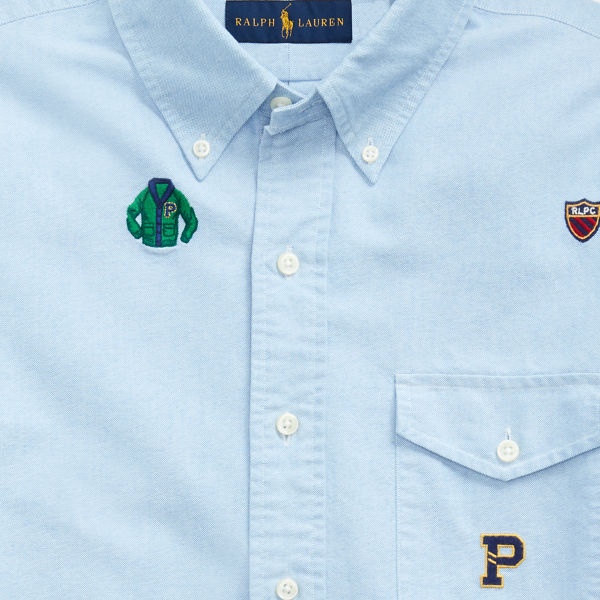 Bsr Blue Custom Fit Embroidered Shirt Polo Ralph Lauren 7