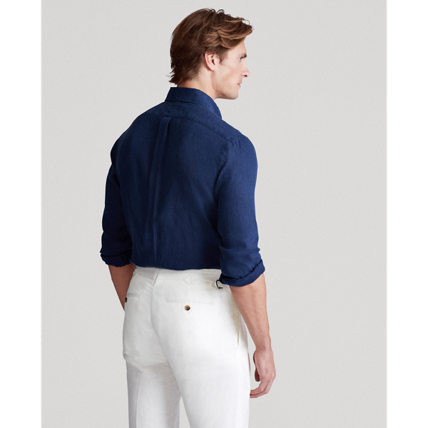 Newport Navy Slim Fit Linen Shirt Polo Ralph Lauren 5