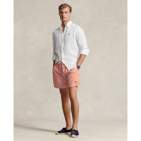 Custom-Fit Leinenhemd Polo Ralph Lauren in Wei&szlig; 4