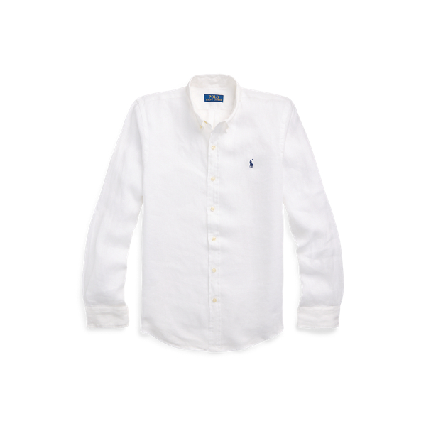 Custom-Fit Leinenhemd Polo Ralph Lauren in Wei&szlig; 2