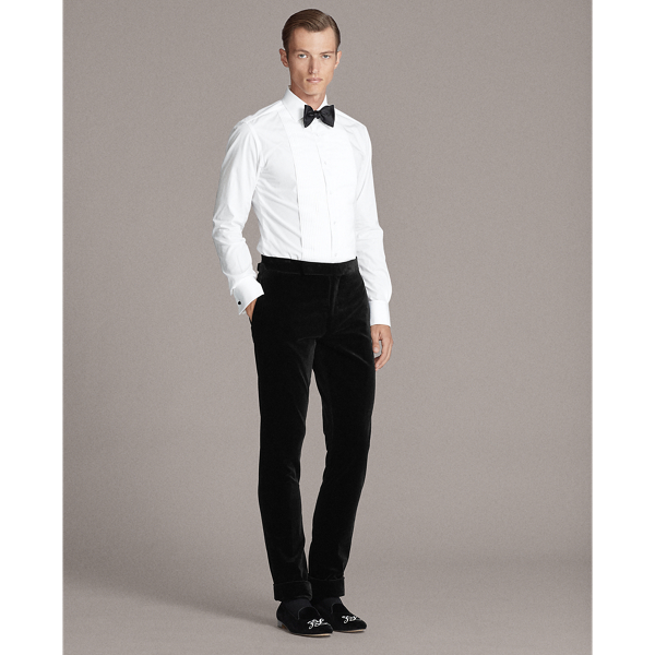 Black Gregory Velvet Tuxedo Trouser Purple Label 3