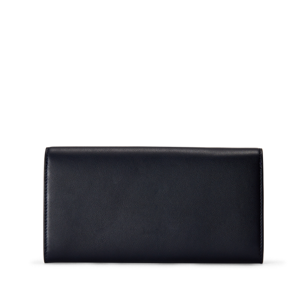 Marine Navy Calfskin Hinge-Lock Wallet Ralph Lauren Collection 2