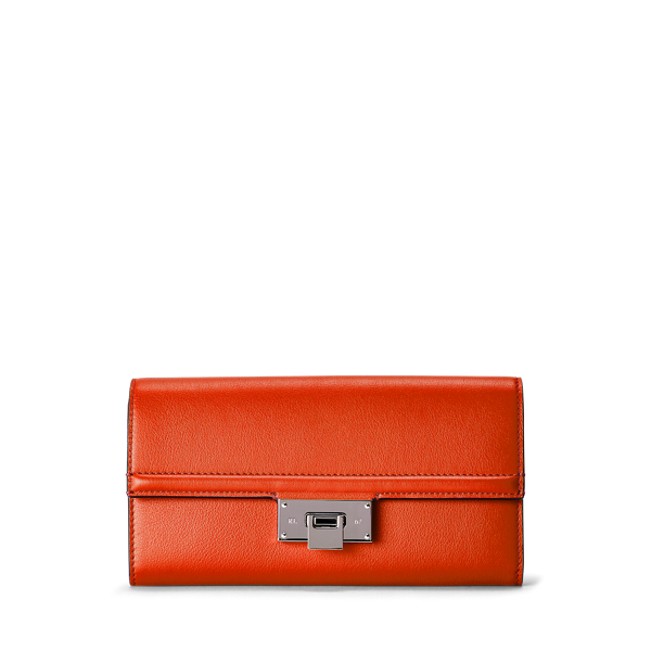 Calfskin Hinge-Lock Wallet Ralph Lauren Collection 1