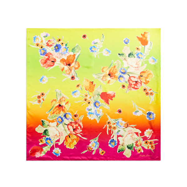 Floral Multi Ombre-Floral Silk Scarf Ralph Lauren Collection 2