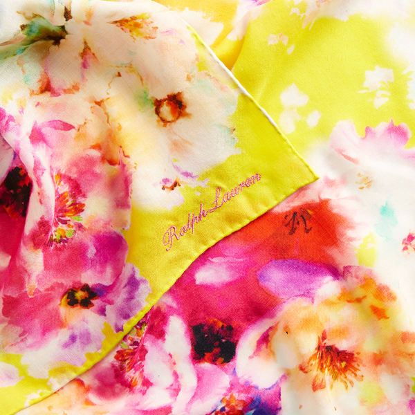 Floral Multi Floral Cashmere-Silk Scarf Ralph Lauren Collection 3