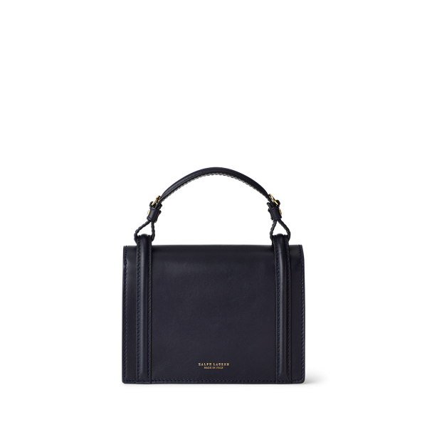 Marine Navy Calfskin Mini Hinge-Lock Bag Ralph Lauren Collection 3