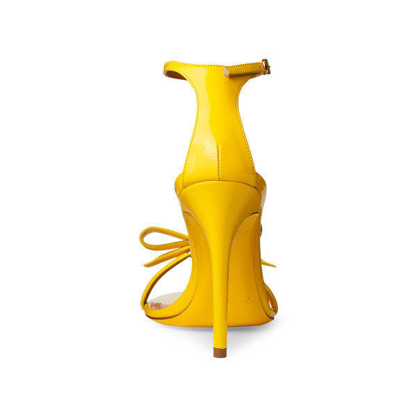 Canary Yellow Jennefer Bow Patent Sandal Ralph Lauren Collection 3
