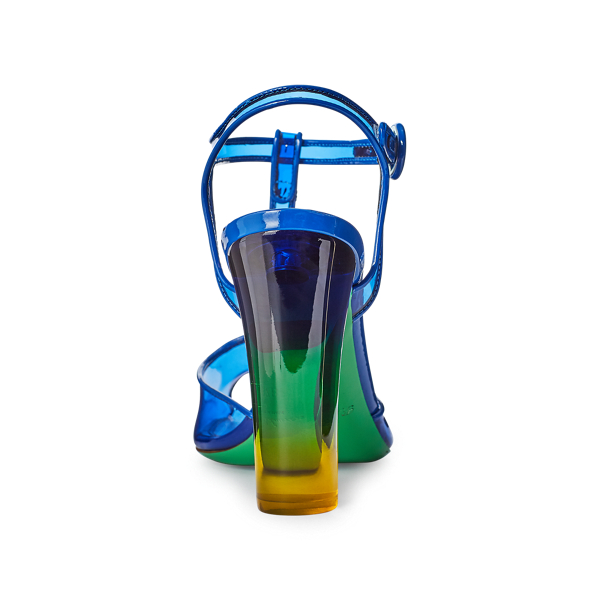 Royal Blue Katy Dip-Dye T-Strap Sandal Ralph Lauren Collection 3