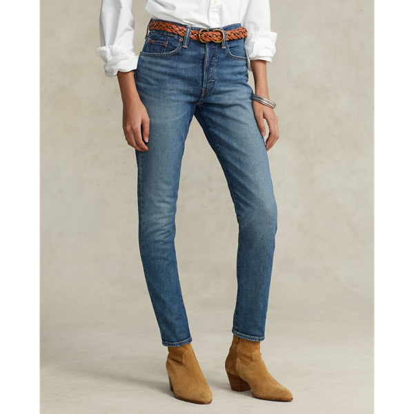 Medium Indigo Callen High-Rise Slim Jean Polo Ralph Lauren 4