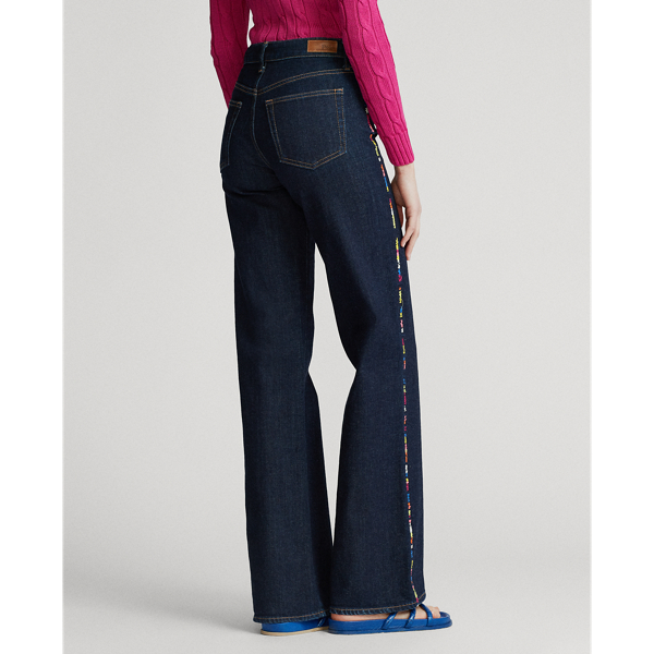 Dark Indigo W Rainbow Ultra&nbsp;Stretch Wide-Leg Jean Polo Ralph Lauren 6