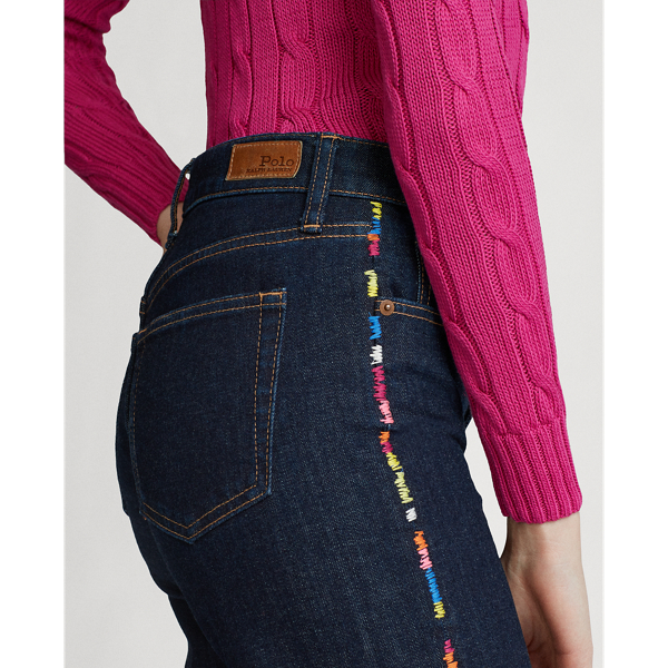 Dark Indigo W Rainbow Ultra&nbsp;Stretch Wide-Leg Jean Polo Ralph Lauren 7