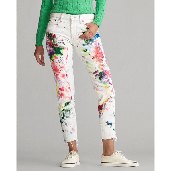 Light Indigo Paint Splatt Avery Jean Polo Ralph Lauren 4