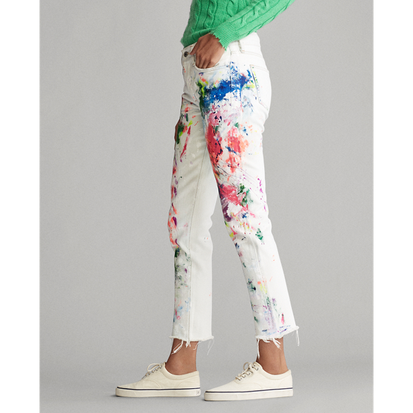 Light Indigo Paint Splatt Avery Jean Polo Ralph Lauren 5