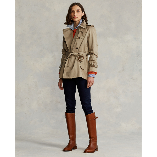 Twill-Trenchcoat mit G&uuml;rtel Polo Ralph Lauren in Surrey-Sandbraun 6