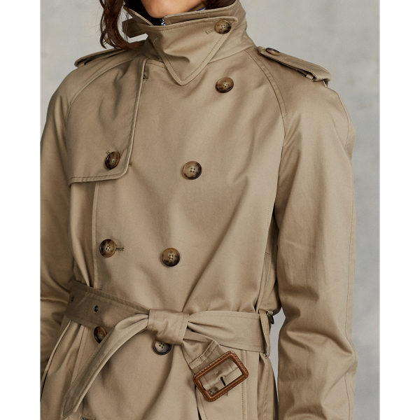 Twill-Trenchcoat mit G&uuml;rtel Polo Ralph Lauren in Surrey-Sandbraun 10
