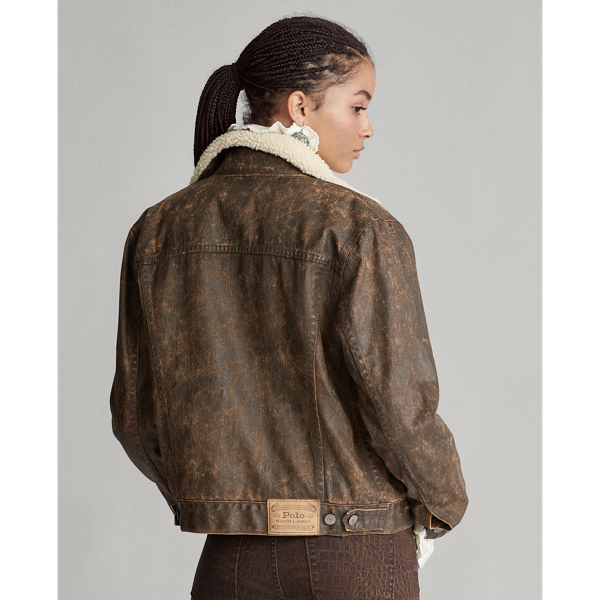 Brown Fleece-Lined Trucker Jacket Polo Ralph Lauren 5