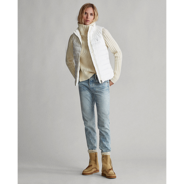 Warm White Packable Down Gilet Polo Ralph Lauren 4