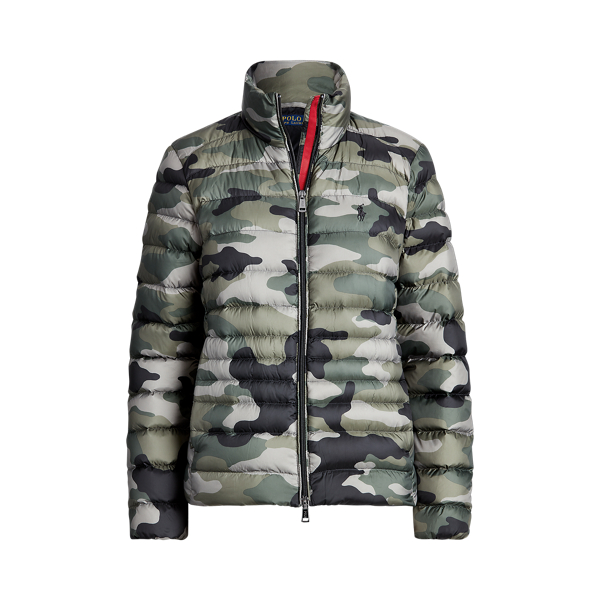 Camo packable down jacket online