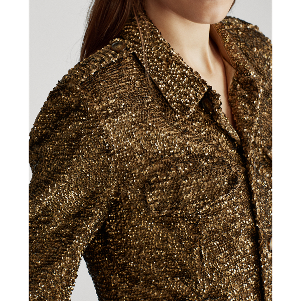 Sequin Print Sequined Jacket Polo Ralph Lauren 6