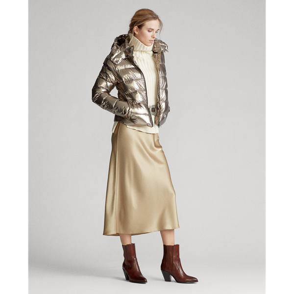 Olive Pewter Metallic Down Jacket Polo Ralph Lauren 4