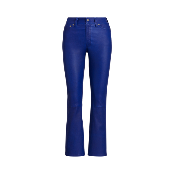 Leather Cropped Flare Trouser Polo Ralph Lauren 1