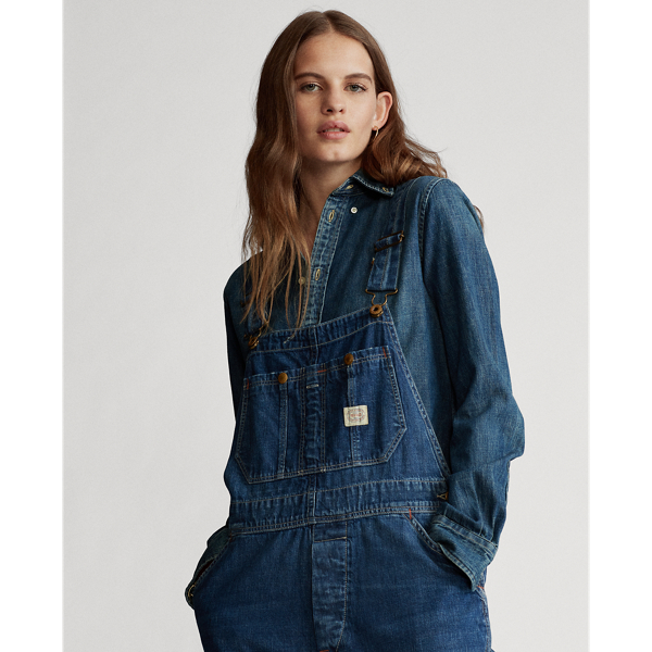 オールインワン・サロペット RALPH LAUREN Women Jumpsuits 200957619 001 BLUE Belted Denim Jumpsuit | Ralph Lauren
