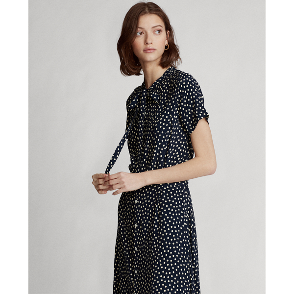 Spring Polka Dot Belted Short-Sleeve Dress Polo Ralph Lauren 4