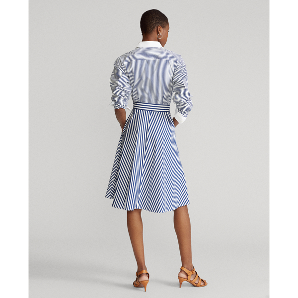 White/Navy Cotton Shirtdress Polo Ralph Lauren 5