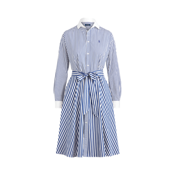 White/Navy Cotton Shirtdress Polo Ralph Lauren 2