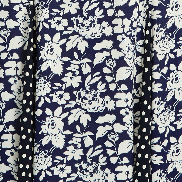 Navy Floral/Spring Polka Panelled Maxiskirt Polo Ralph Lauren 7