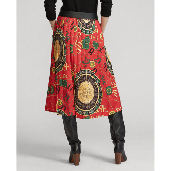 Patterned Red Limited Edition Casino Skirt Polo Ralph Lauren 5