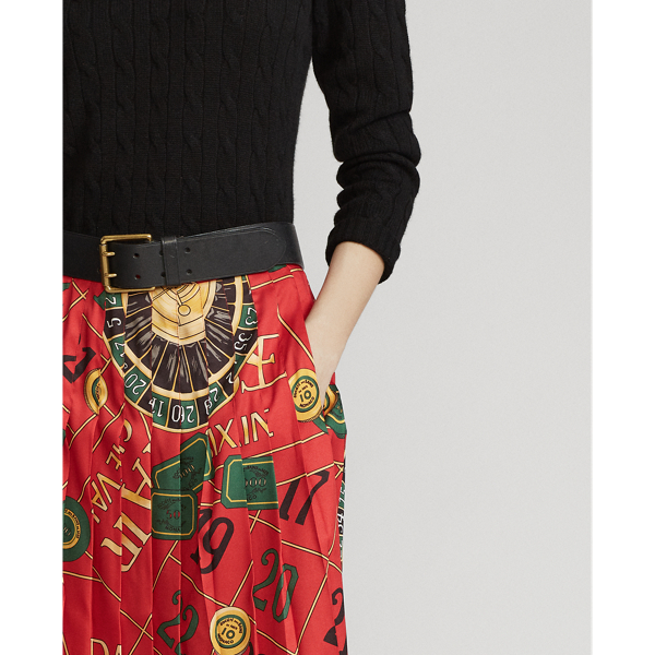 Patterned Red Limited Edition Casino Skirt Polo Ralph Lauren 6