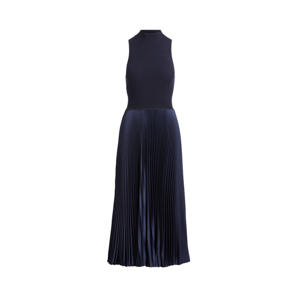 Hunter Navy Sleeveless Mockneck Dress Polo Ralph Lauren 2