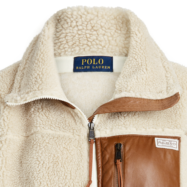 Spring Beige Fleece Zip Jacket Polo Ralph Lauren 7