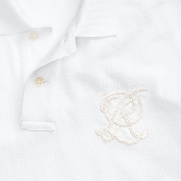 Deckwash White Classic Fit Beaded Polo Shirt Polo Ralph Lauren 6