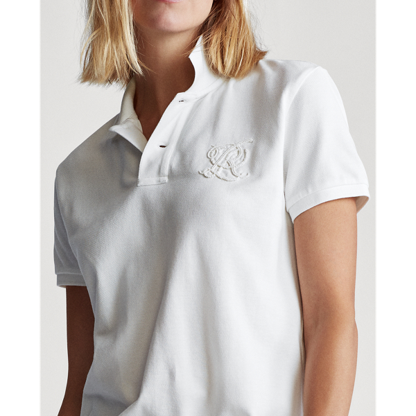 Deckwash White Classic Fit Beaded Polo Shirt Polo Ralph Lauren 5