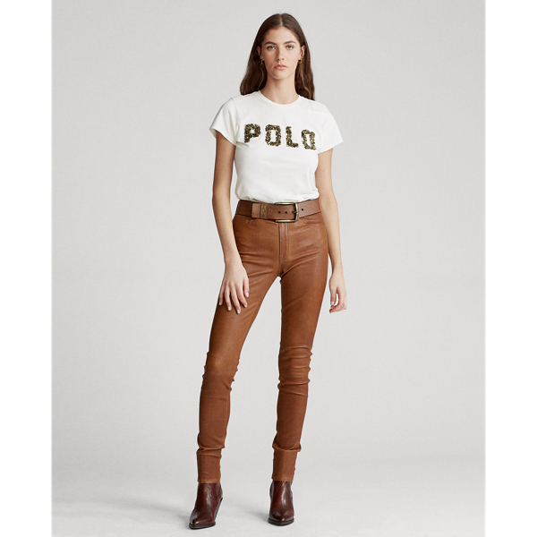 Nevis Beaded-Logo Cotton Tee Polo Ralph Lauren 3