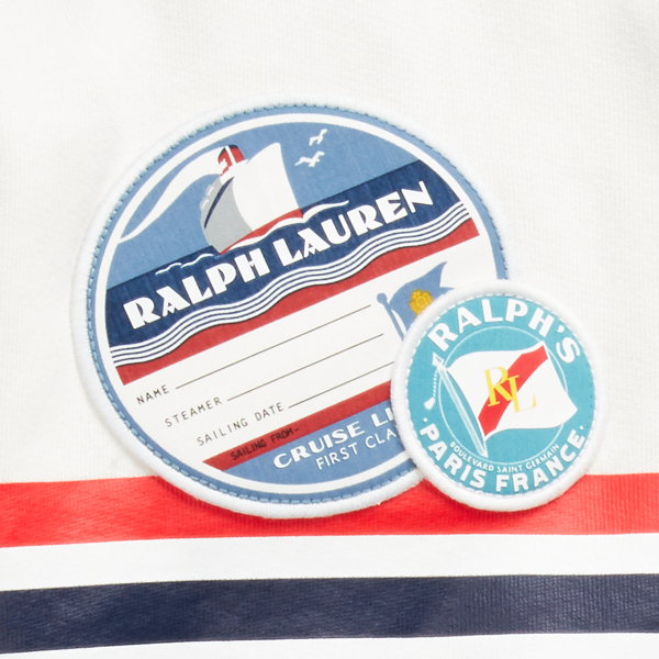 Deckwash White Patchwork Fleece Sweatshirt Polo Ralph Lauren 5
