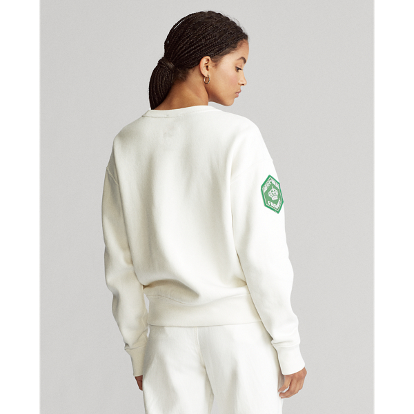Deckwash White Patchwork Fleece Sweatshirt Polo Ralph Lauren 4