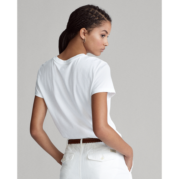 White Polo Cotton Tee Polo Ralph Lauren 4