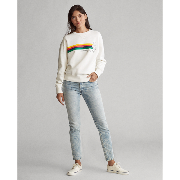 Deckwash White Polo Bear Fleece Pullover Polo Ralph Lauren 3