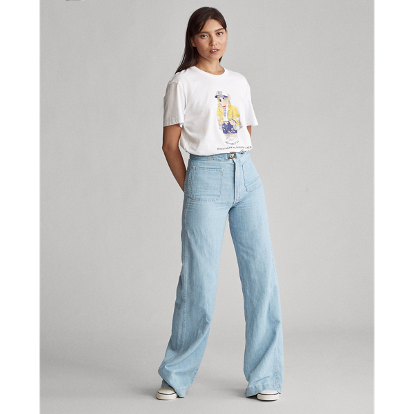 White Polo Bear Crewneck Tee Polo Ralph Lauren 3