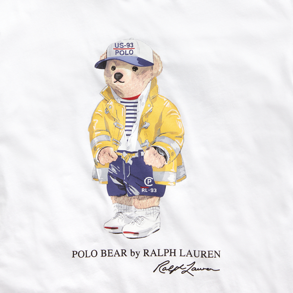 White Polo Bear Crewneck Tee Polo Ralph Lauren 5
