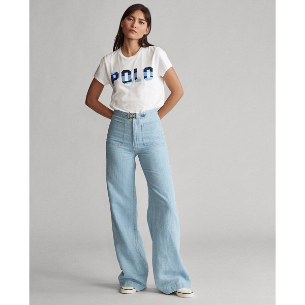 White Beaded Polo Tee Polo Ralph Lauren 3