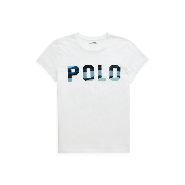 White Beaded Polo Tee Polo Ralph Lauren 2